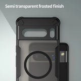 Stoßfeste, MagSafe-kompatible Handyhülle mit halbtransparenter Rückseite für Google Pixel 8 Pro