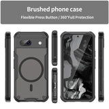 Stoßfeste, MagSafe-kompatible Handyhülle mit halbtransparenter Rückseite für Google Pixel 8a