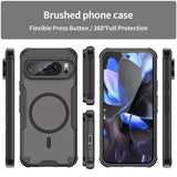 Stoßfeste, MagSafe-kompatible Handyhülle mit halbtransparenter Rückseite für Google Pixel 9 Pro XL