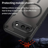 Stoßfeste, MagSafe-kompatible Handyhülle mit halbtransparenter Rückseite für Google Pixel 9a