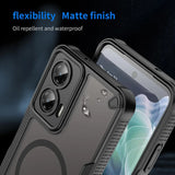 Stoßfeste, MagSafe-kompatible Handyhülle mit halbtransparenter Rückseite für Motorola Moto G35 5G