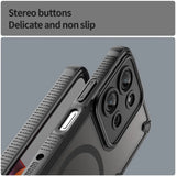 Stoßfeste, MagSafe-kompatible Handyhülle mit halbtransparenter Rückseite für Motorola Moto G73 5G