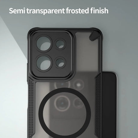 Stoßfeste, MagSafe-kompatible Handyhülle mit halbtransparenter Rückseite für Motorola Moto G73 5G