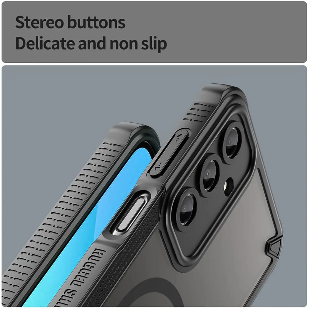 Stoßfeste, MagSafe-kompatible Handyhülle mit halbtransparenter Rückseite für Samsung Galaxy A16 5G