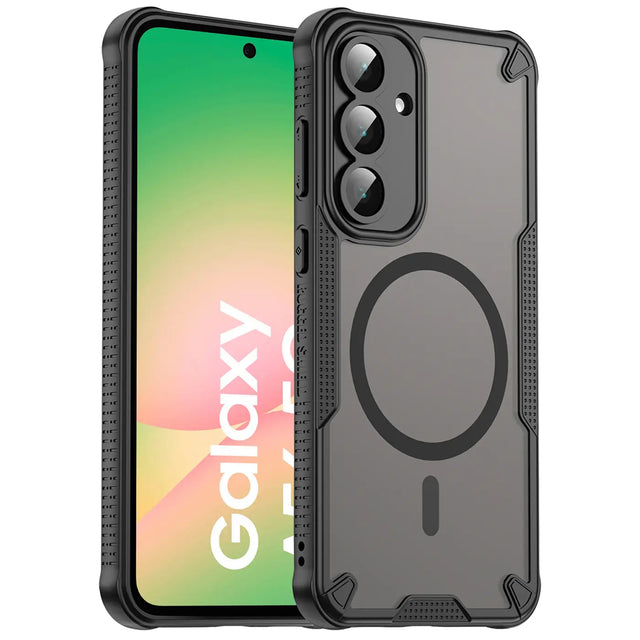 Stoßfeste, MagSafe-kompatible Handyhülle mit halbtransparenter Rückseite für Samsung Galaxy A56 5G