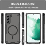 Stoßfeste, MagSafe-kompatible Handyhülle mit halbtransparenter Rückseite für Samsung Galaxy S22