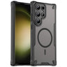 Samsung Galaxy S22 Ultra - Stoßfestes MagSafe Case in Schwarz mit halbtransparenter Rückseite