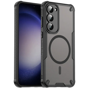 Stoßfeste, MagSafe-kompatible Handyhülle mit halbtransparenter Rückseite für Samsung Galaxy S23