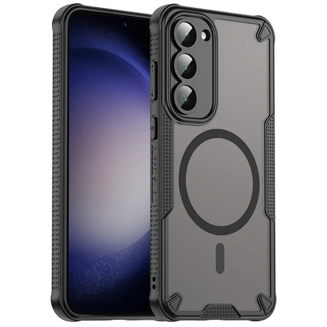 Stoßfeste, MagSafe-kompatible Handyhülle mit halbtransparenter Rückseite für Samsung Galaxy S23