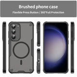 Stoßfeste, MagSafe-kompatible Handyhülle mit halbtransparenter Rückseite für Samsung Galaxy S23