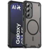 Stoßfeste, MagSafe-kompatible Handyhülle mit halbtransparenter Rückseite für Samsung Galaxy S24 FE