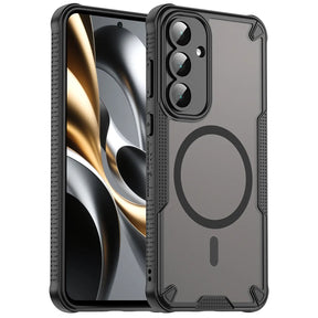 Stoßfeste, MagSafe-kompatible Handyhülle mit halbtransparenter Rückseite für Samsung Galaxy S25 FE