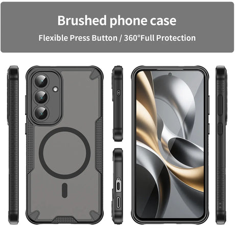 Stoßfeste, MagSafe-kompatible Handyhülle mit halbtransparenter Rückseite für Samsung Galaxy S25 FE