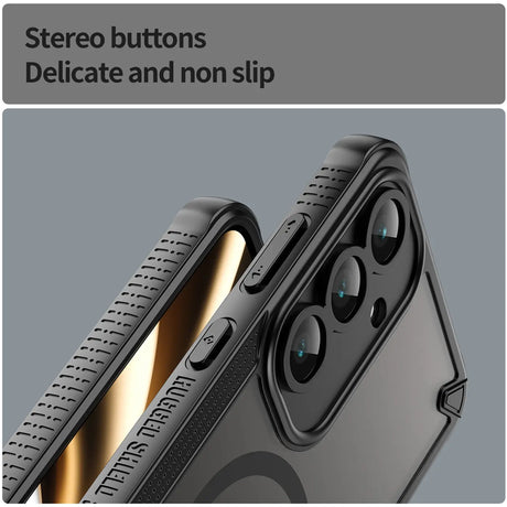 Stoßfeste, MagSafe-kompatible Handyhülle mit halbtransparenter Rückseite für Samsung Galaxy S25 FE