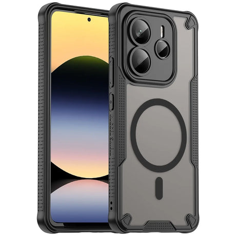 Stoßfeste, MagSafe-kompatible Handyhülle mit halbtransparenter Rückseite für Xiaomi Redmi Note 14 5G