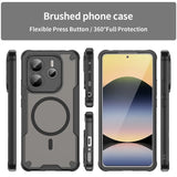 Stoßfeste, MagSafe-kompatible Handyhülle mit halbtransparenter Rückseite für Xiaomi Redmi Note 14 5G