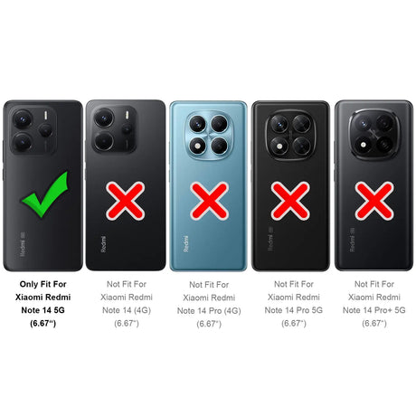 Stoßfeste, MagSafe-kompatible Handyhülle mit halbtransparenter Rückseite für Xiaomi Redmi Note 14 5G