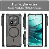 Stoßfeste, MagSafe-kompatible Handyhülle mit halbtransparenter Rückseite für Xiaomi Redmi Note 14 Pro+ 5G