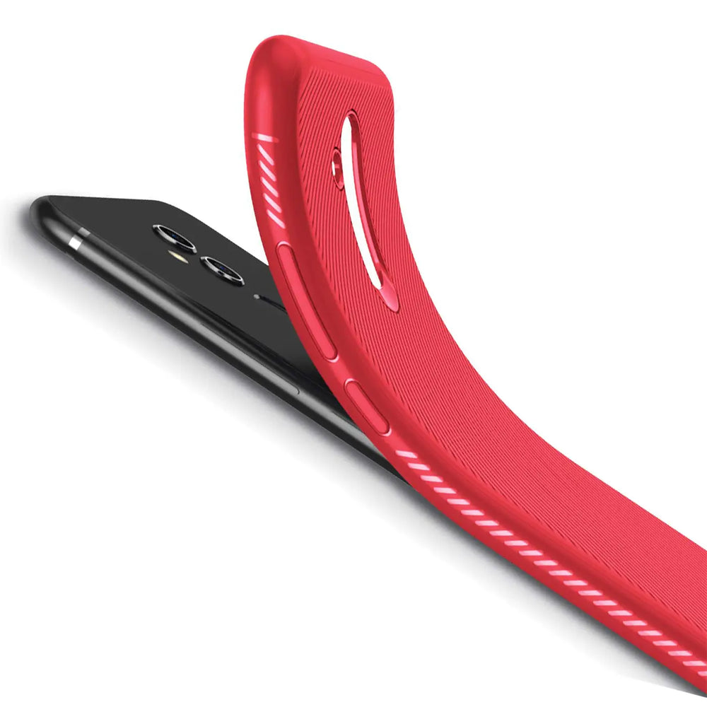 Elegante Handyhülle für Huawei Mate 20 Pro in Rot, angenehme Haptik