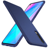 Elegante Handyhülle für Huawei P30 in Blau, angenehme Haptik