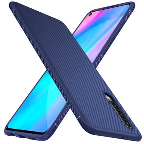 Elegante Handyhülle für Huawei P30 in Blau, angenehme Haptik