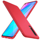 Elegante Handyhülle für Huawei P30 in Rot, angenehme Haptik