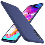 Elegante Handyhülle für Samsung Galaxy A70 / A70s in Blau, angenehme Haptik