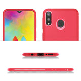 Elegante Handyhülle für Samsung Galaxy M20 in Rot, angenehme Haptik