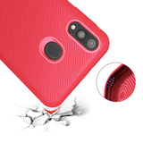 Elegante Handyhülle für Samsung Galaxy M20 in Rot, angenehme Haptik