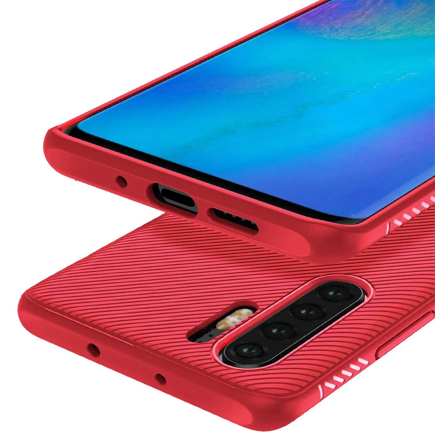 Rote Slim-Hülle aus Kunststoff für Samsung Galaxy Note 10, Rückseite mit Kamera