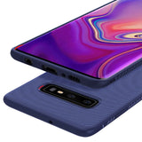 Elegante Handyhülle für Samsung Galaxy S10 Plus in Blau, angenehme Haptik