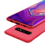 Elegante Handyhülle für Samsung Galaxy S10 Plus in Rot, angenehme Haptik