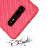Elegante Handyhülle für Samsung Galaxy S10 Plus in Rot, angenehme Haptik