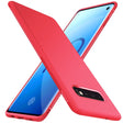 Elegante Handyhülle für Samsung Galaxy S10 in Rot, angenehme Haptik