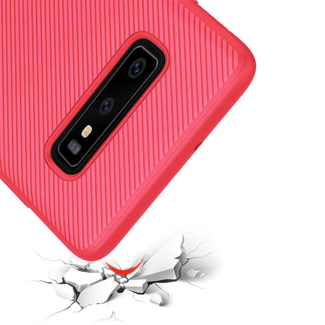 Elegante Handyhülle für Samsung Galaxy S10 in Rot, angenehme Haptik