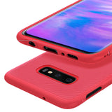 Elegante Handyhülle für Samsung Galaxy S10E in Rot, angenehme Haptik