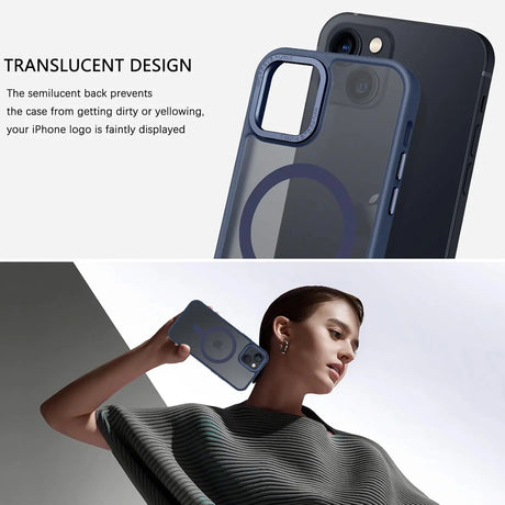 iPhone 13 Hülle mit MagSafe, stoßabsorbierendem Material, erhöhtem Kameraschutz und schlankem Frame-Design in verschiedenen Farben