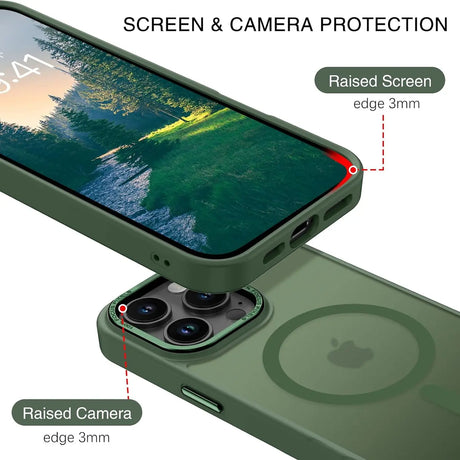 iPhone 14 Pro Hülle mit MagSafe, stoßabsorbierendem Material, erhöhtem Kameraschutz und schlankem Frame-Design in verschiedenen Farben