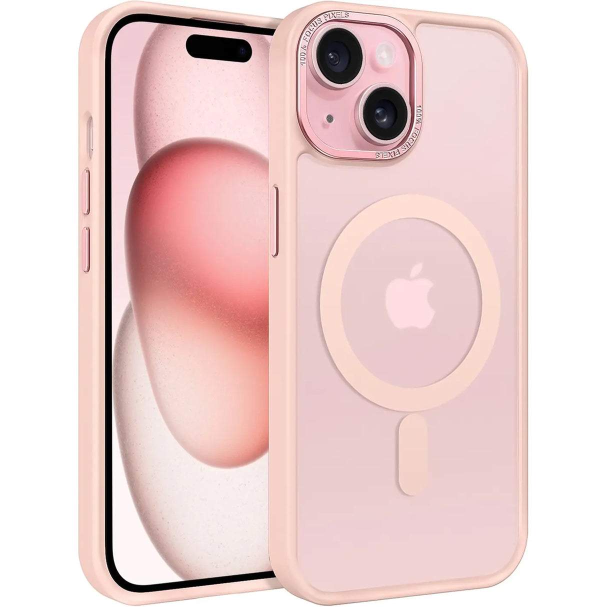 iPhone 15 Hülle mit MagSafe, stoßabsorbierendem Material, erhöhtem Kameraschutz und schlankem Frame-Design in verschiedenen Farben