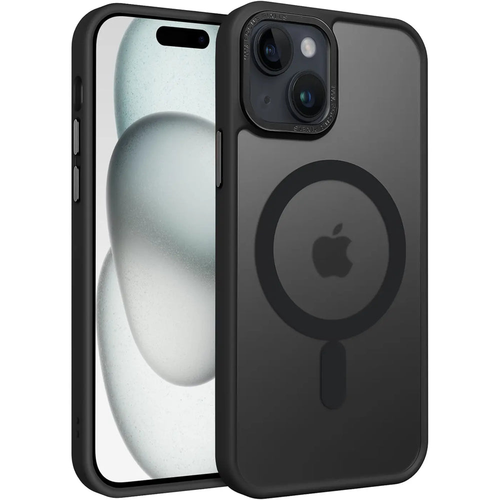 iPhone 15 Hülle mit MagSafe, stoßabsorbierendem Material, erhöhtem Kameraschutz und schlankem Frame-Design in verschiedenen Farben