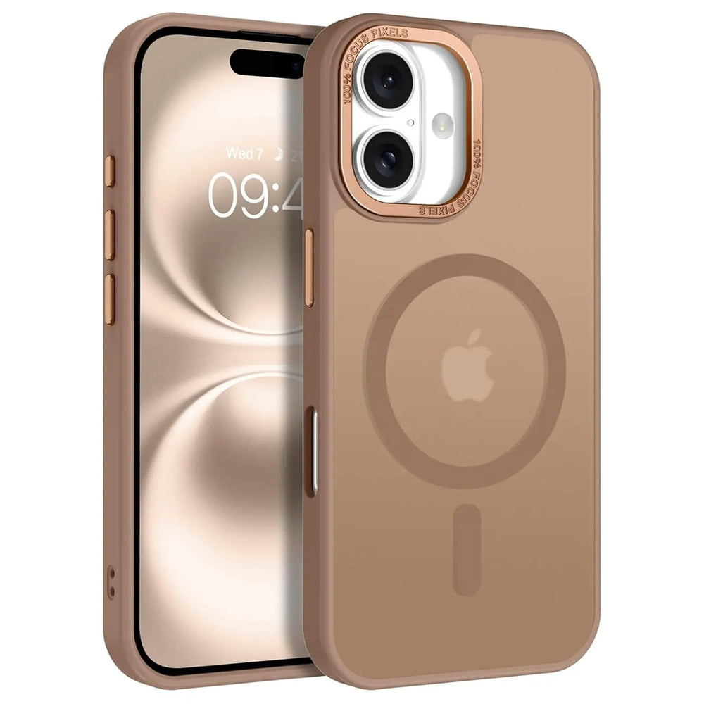 iPhone 16 Hülle mit MagSafe, stoßabsorbierendem Material, erhöhtem Kameraschutz und schlankem Frame-Design in verschiedenen Farben