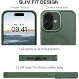 iPhone 16 Hülle mit MagSafe, stoßabsorbierendem Material, erhöhtem Kameraschutz und schlankem Frame-Design in verschiedenen Farben