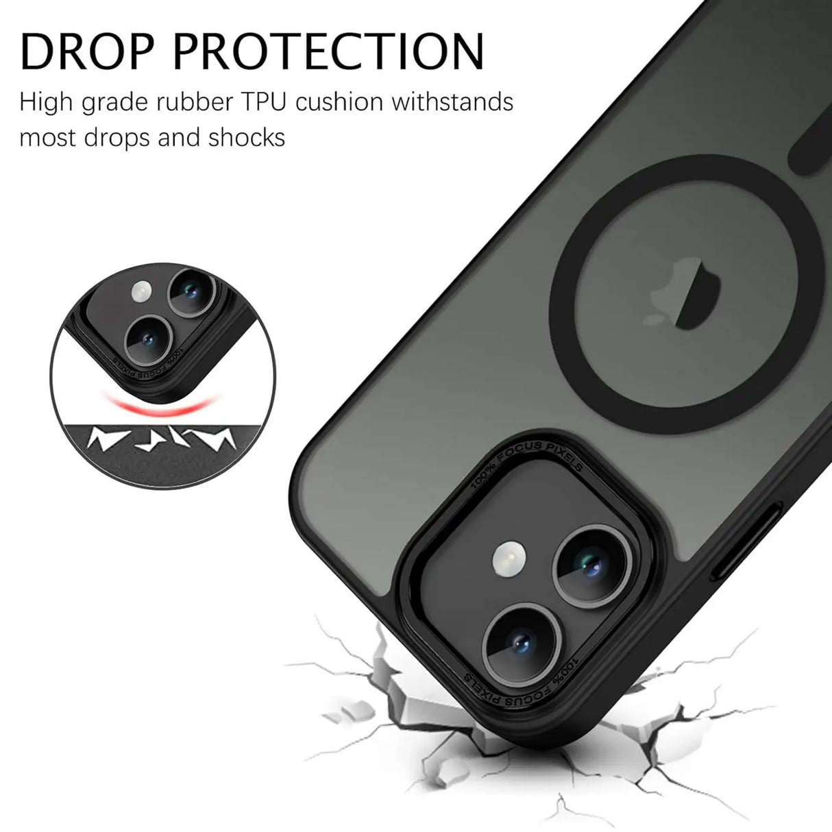 iPhone 16 Hülle mit MagSafe, stoßabsorbierendem Material, erhöhtem Kameraschutz und schlankem Frame-Design in verschiedenen Farben