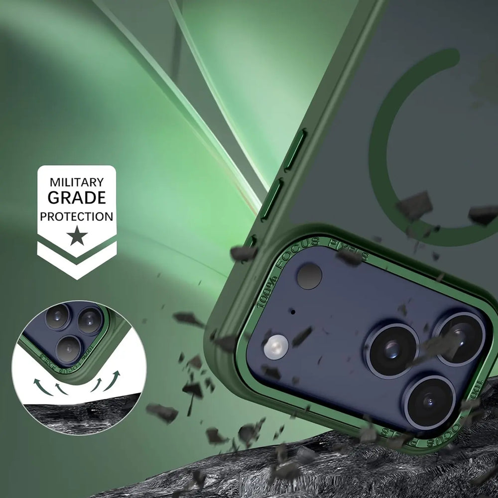 iPhone 17 Pro Hülle mit MagSafe, stoßabsorbierendem Material, erhöhtem Kameraschutz und schlankem Frame-Design in verschiedenen Farben