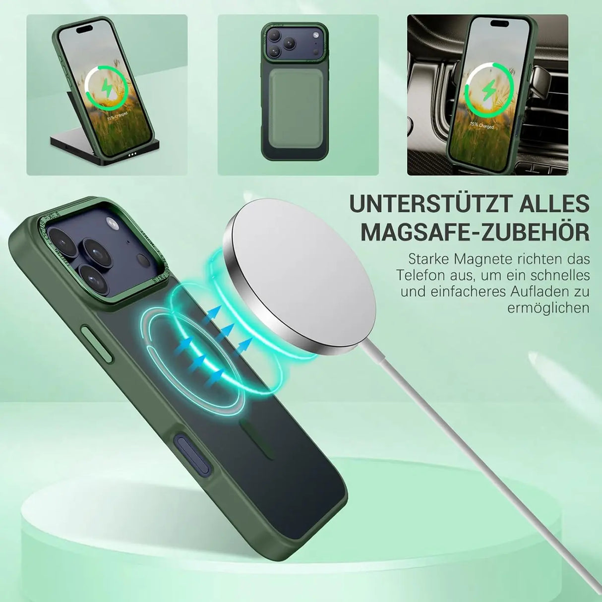 iPhone 17 Pro Max Hülle mit MagSafe, stoßabsorbierendem Material, erhöhtem Kameraschutz und schlankem Frame-Design in verschiedenen Farben