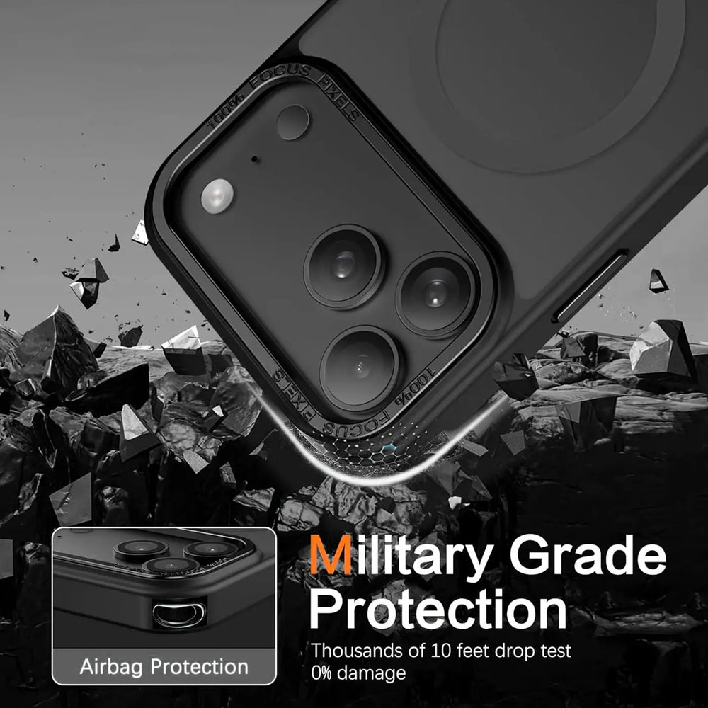 iPhone 17 Pro Hülle mit MagSafe, stoßabsorbierendem Material, erhöhtem Kameraschutz und schlankem Frame-Design in verschiedenen Farben