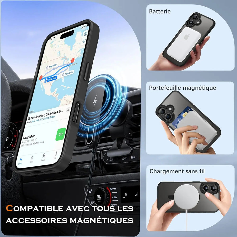 iPhone 17 Hülle mit MagSafe, stoßabsorbierendem Material, erhöhtem Kameraschutz und schlankem Frame-Design in verschiedenen Farben