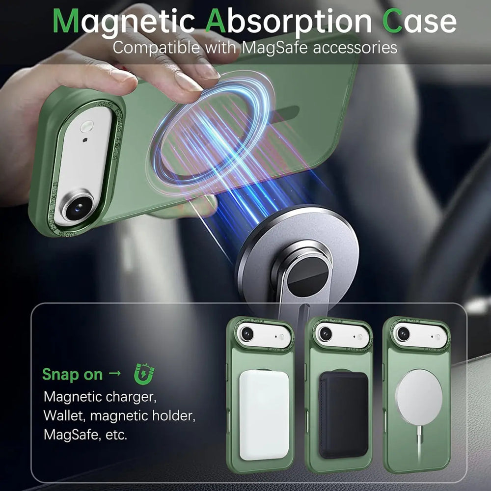 iPhone Air Hülle mit MagSafe, stoßabsorbierendem Material, erhöhtem Kameraschutz und schlankem Frame-Design in verschiedenen Farben