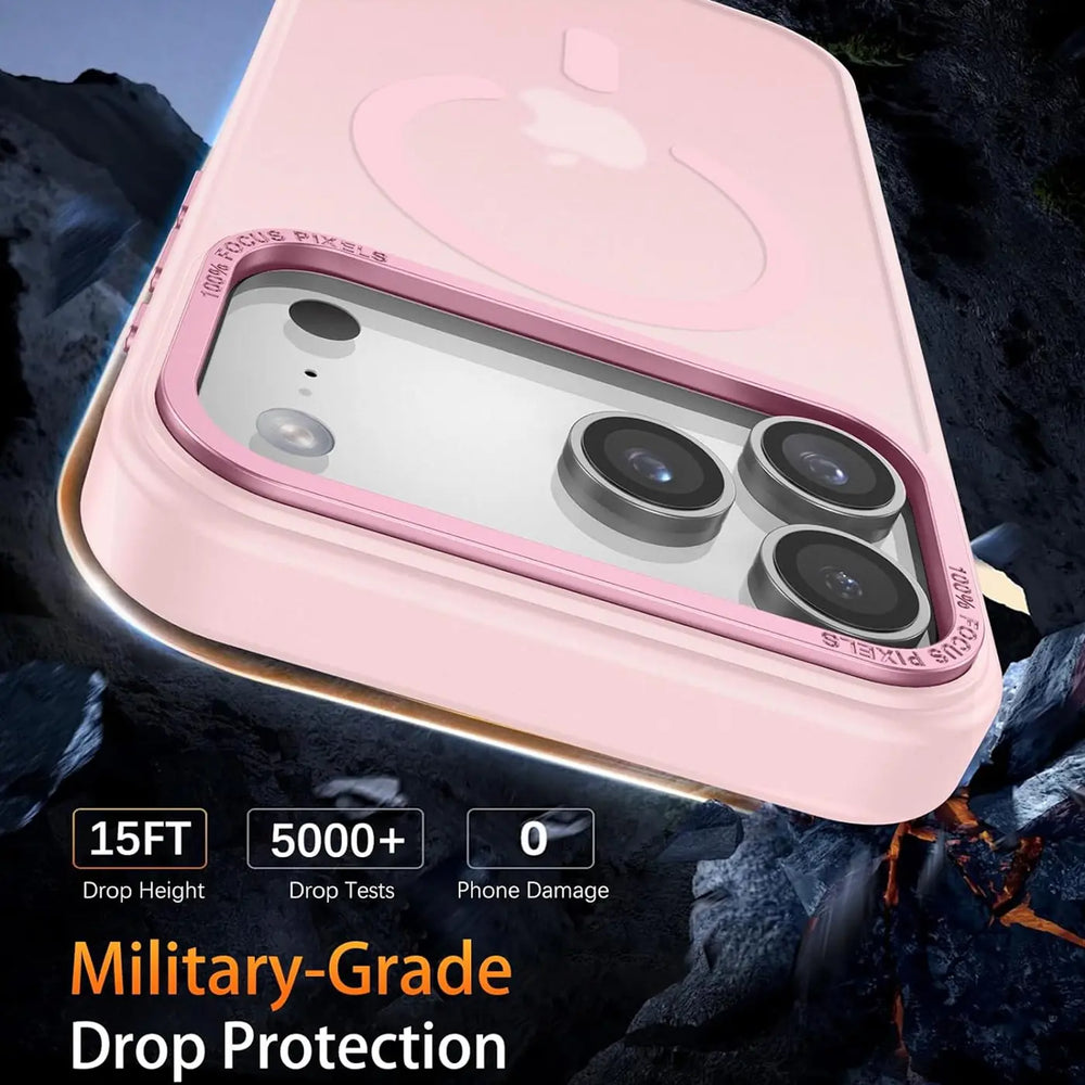 iPhone Air Hülle mit MagSafe, stoßabsorbierendem Material, erhöhtem Kameraschutz und schlankem Frame-Design in verschiedenen Farben