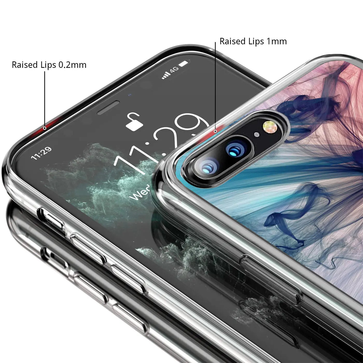 iPhone 7 Plus/8 Plus Hülle, transparentes TPU, Nahaufnahme, Motivdruck